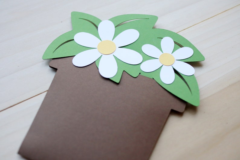 Download Flower Pot Gift Card Envelope SVG Envelope Template Cricut ...