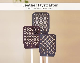 Leather Fly Swatter Pattern for Laser Cutting | 3 Digital File Templates for Laser Cut Project
