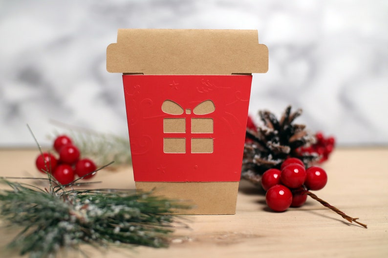 4 in 1 Christmas Coffee Gift Card Envelope SVG Envelope Etsy
