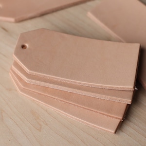 Gift Tag, Luggage Tag Blanks, Vegetable Tan Leather | Multiple Thicknesses | Laser-safe for Laser Engraving