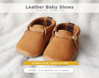 Simple Leather Baby Shoe Pattern for Leathercrafters - Baby & Toddler Sizes