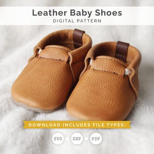 Simple Leather Baby Shoe Pattern for Leathercrafters - Baby & Toddler Sizes