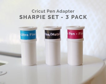 Sharpie 3 Pack Adapter Set - Cricut Pen Adapter for Explore Air, Air 2, Air 3 and Maker, Maker 3
