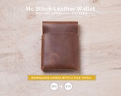 No Stitch Leather Wallet Pattern for Leathercrafters, Cricut Users and Lasercutters