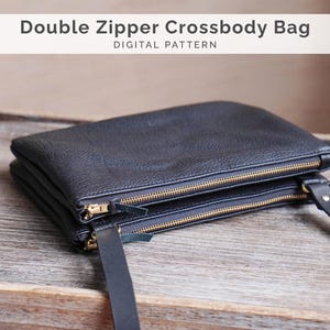 ダブルジップクロスボディバッグのパターン