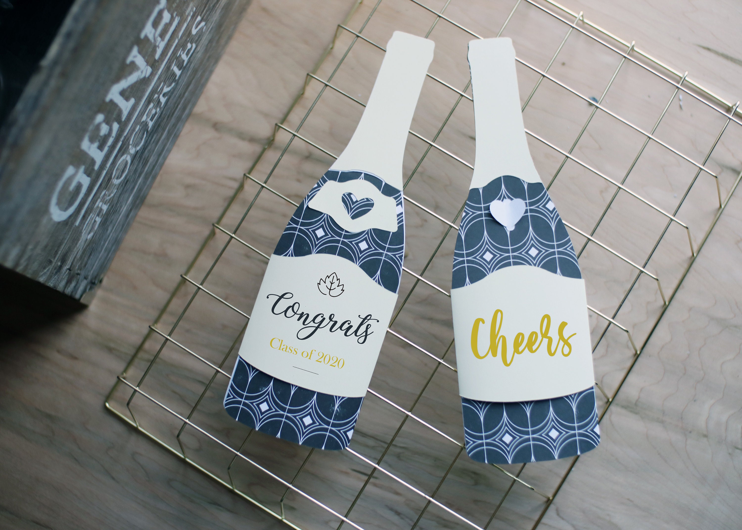 Wine Bottle Gift Card Template Gift Idea for Best Friend - Etsy