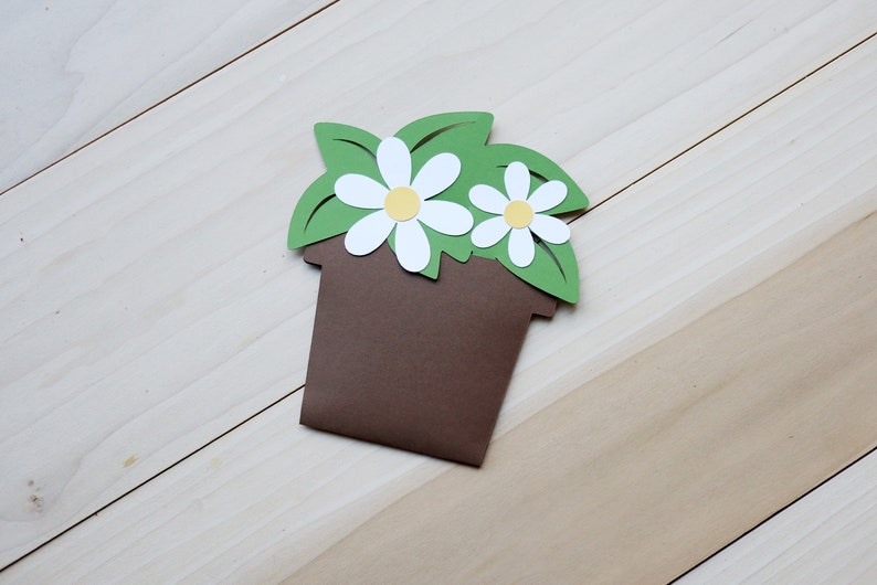 Download Flower Pot Gift Card Envelope SVG Envelope Template Cricut ...