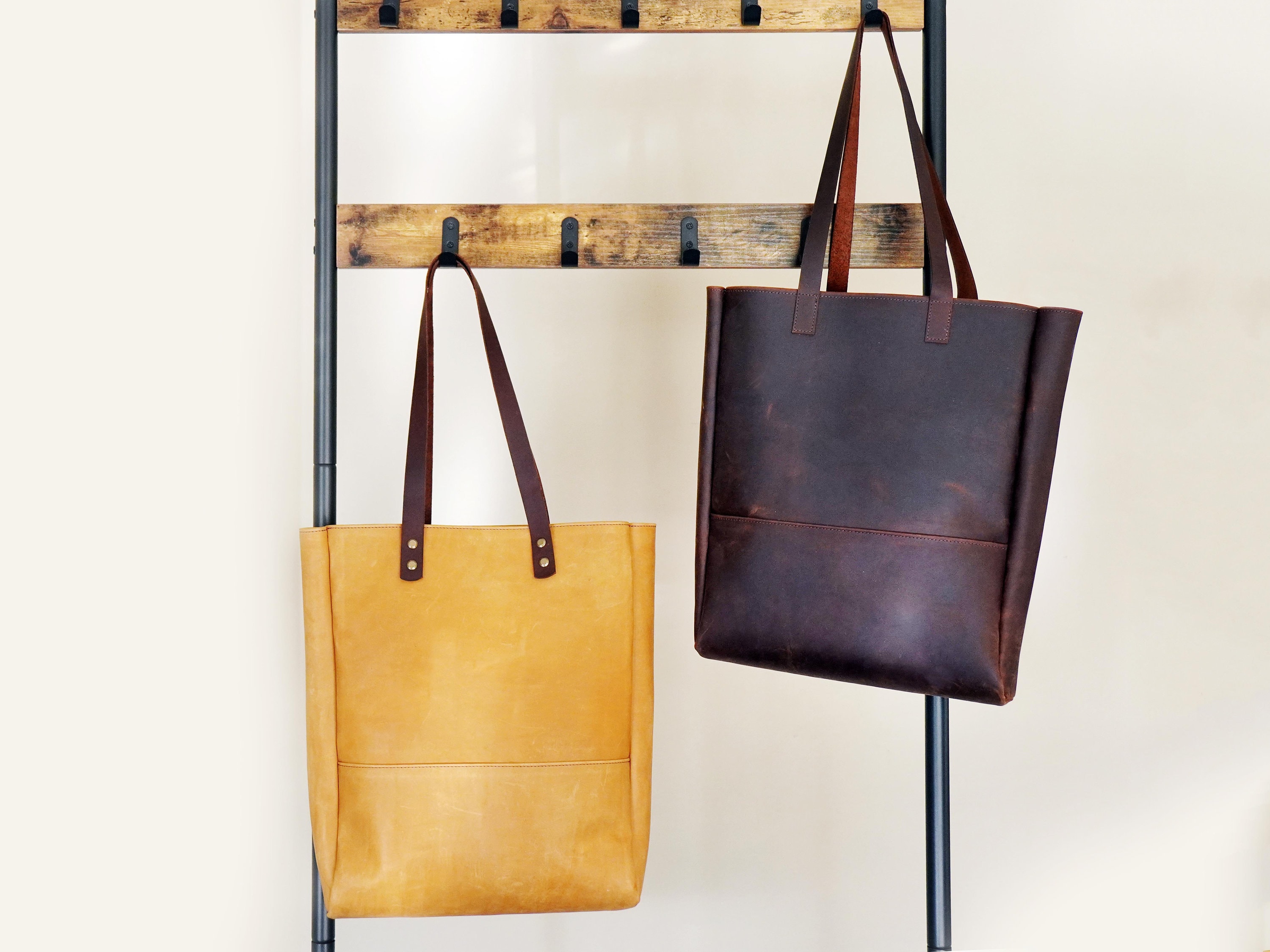 Simple Leather Tote Bag Pattern for Leathercrafters - Etsy