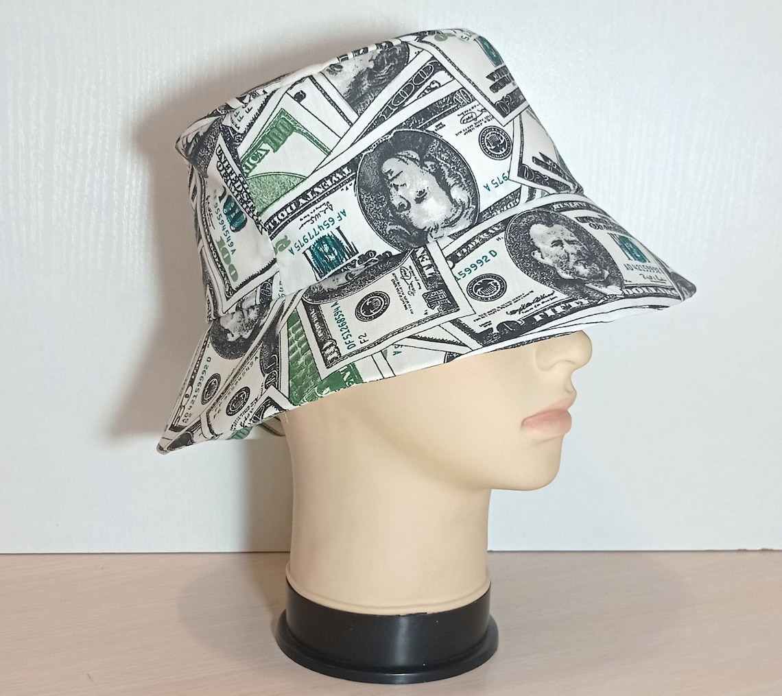 Bucket hat money for women dollars bucket hat men handmade Etsy