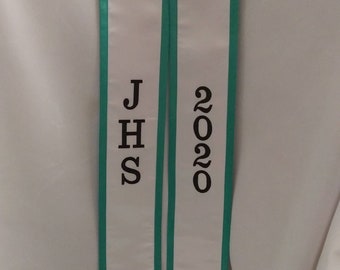Custom Graduation Satin Sash – Personalized Grad Stole