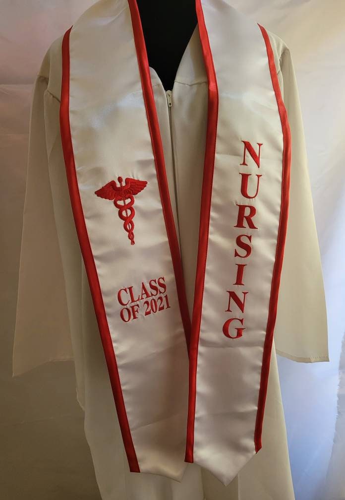 1 Custom Graduation Stole A Custom Embroidered Satin Stole Etsy