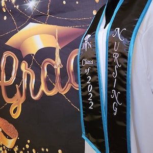 A Custom Embroidered NURSING Sash, Custom Graduation Stole