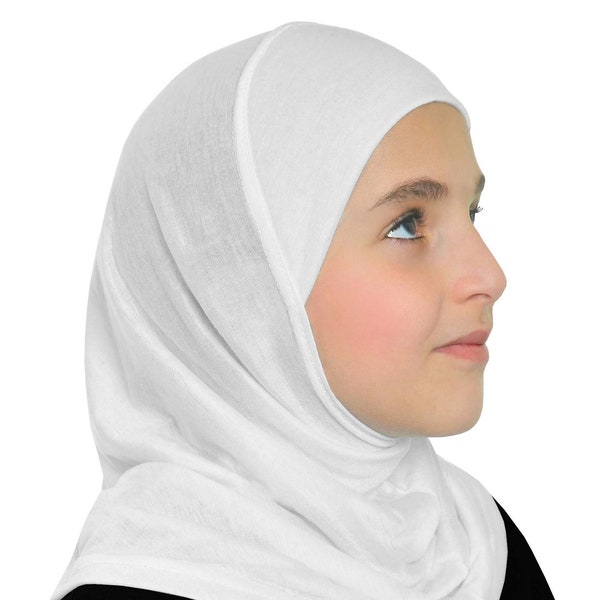 Hijab For Girls | Cotton Hijab 1 piece Amira Easy Pull-On Head Scarf | MiddleEasternMall