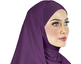 Winter Warm Jersey Cotton shawl  Soft Hijab Headscarf Long 72" x 24"