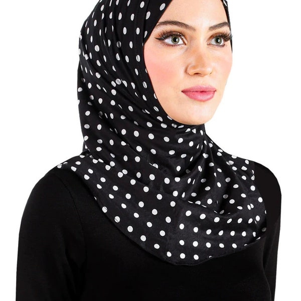 Polka Dot Print Women's Hijab 2 piece Amira | MiddleEasternMall