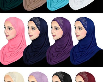 Hijab Underscarf | Aiyah Amira Hijab Junior's Size 12 Piece Lycra Pull On Headscarf MADE IN TURKEY | MiddleEasternMall