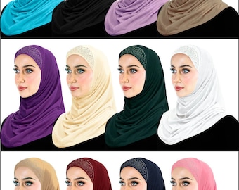 Aiyah Amira Hijab Women's 12 Piece Lycra Pull-On Headscarf MADE IN TURKEY | MiddleEasternMall