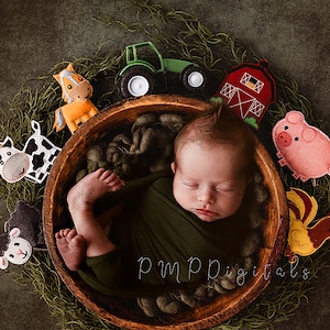 Farm Animals Newborn Digital Background, Farming, Digital Download Newborn, digital background, farm, Digital Backgrounds for Newborn Photo