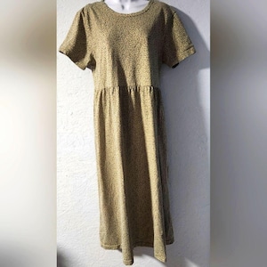 Vintage 1980s GMI Floral Short-Sleeve Maxi Dress - Women&#39;s Medium
