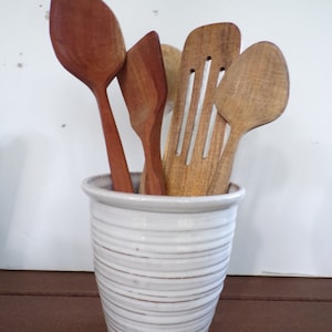 Farm House Utensil Holder. Hand Thrown. Ceramic Utensil Crock, Handmade Pottery Utensil Holder, Vase