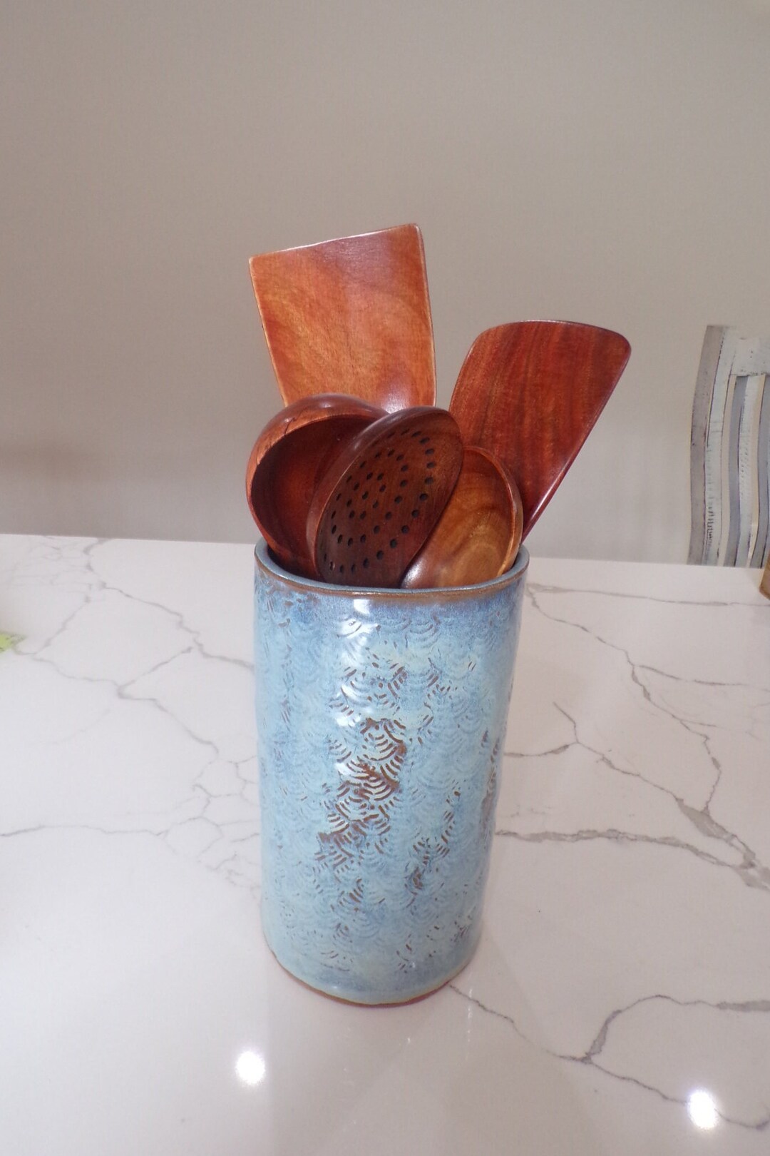 Farm House Utensil Holder. Hand Thrown. Ceramic Utensil Crock Etsy