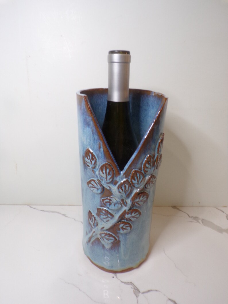 Wine Chiller by Black Rock Falls Potteryceramic Wine Etsy