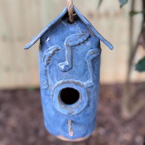 Musical Birdhouse, Handmade Birdhouse, Ceramic Birdhouse