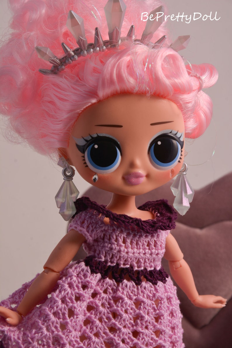 LOL OMG doll crochet dress. Outfit for doll. Doll's Etsy