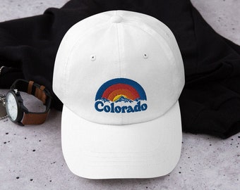 Casquette Camionneur Rocky Mountains Colorado - Bicolore Marron/blanc - Snapback Maille