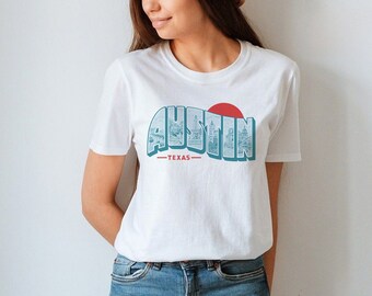 Vintage Austin Texas Travel Tee, ATX Unisex T-shirt