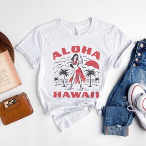 Chemise Aloha Hawaii Hula Dancer vintage Ash Beach Unisexe T-shirt