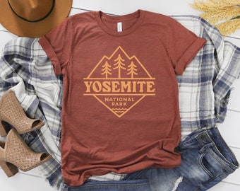 Yosemite National Park California Vintage Clay Tri Blend Unisex T-shirt