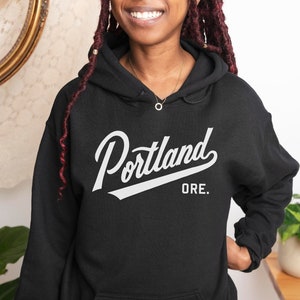 Portland Oregon Hoodie Unisex Classic Black