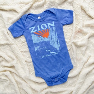 Baby Zion National Park Utah Blå Babybody