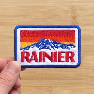 Mt Rainier Patch, Embroidered Washington National Park Mountain Patch