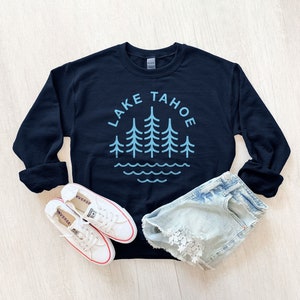 Lake Tahoe Crewneck Blue Vintage Unisex Sweatshirt