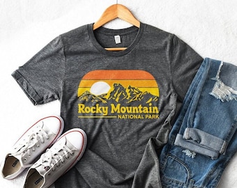 Rocky Mountain National Park Colorado Dark Heather Gray Unisex T-Shirt