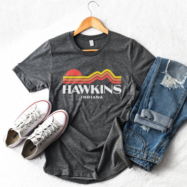 Rétro Stranger Things Hawkins Indiana Unisexe T-Shirt