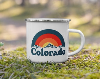 Vintage Colorado Enamel Camper Mug