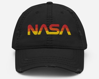 NASA Logo Van Gogh Adjustable Baseball Caps Vintage Sandwich Hat