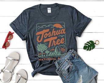 Camiseta Joshua Tree Parque Nacional de California Heather Blue Unisex Tee