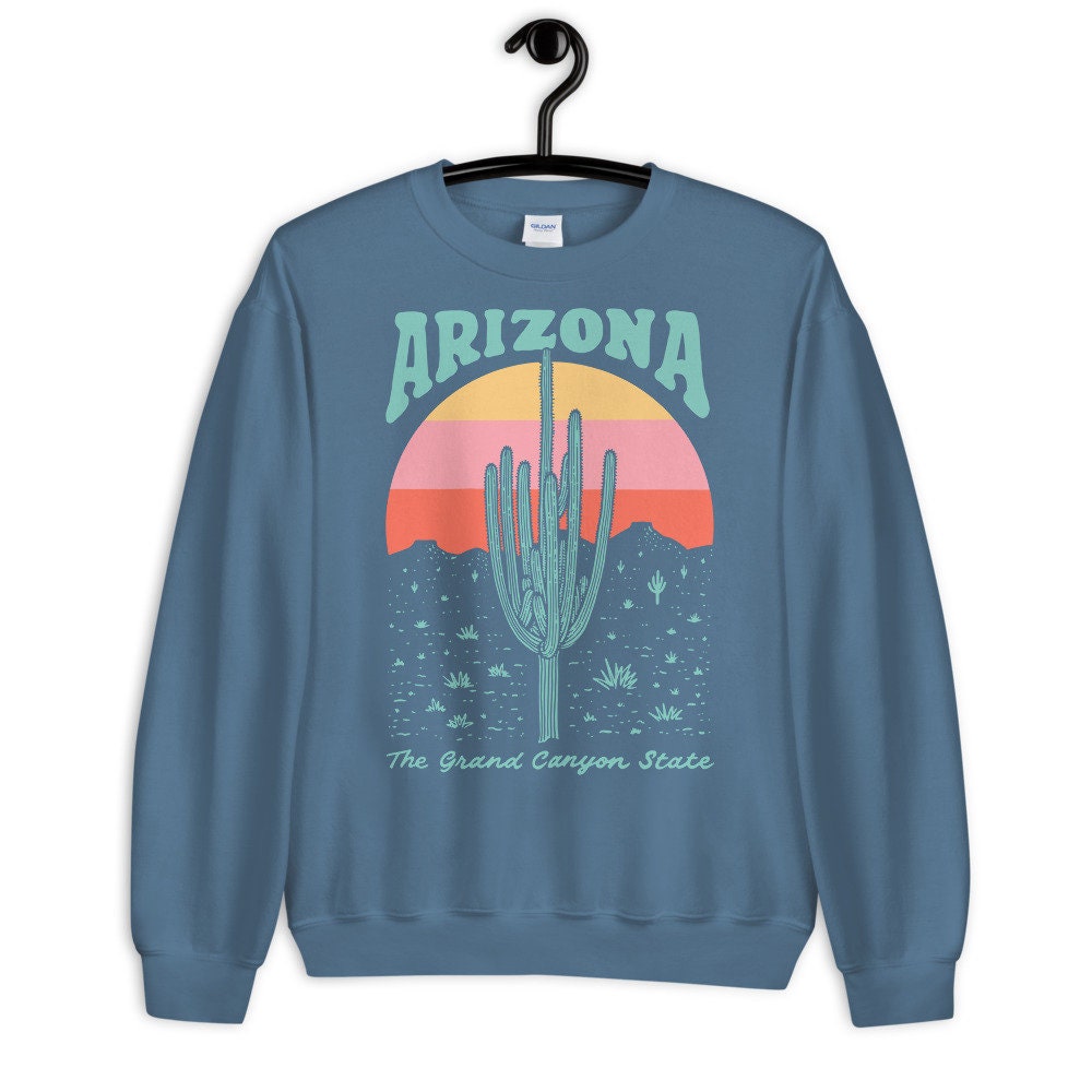 Retro Style Arizona Saguaro Cactus Sweatshirt
