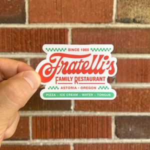 Fratelli's Restaurant Goonies Astoria Oregon 80s Sticker