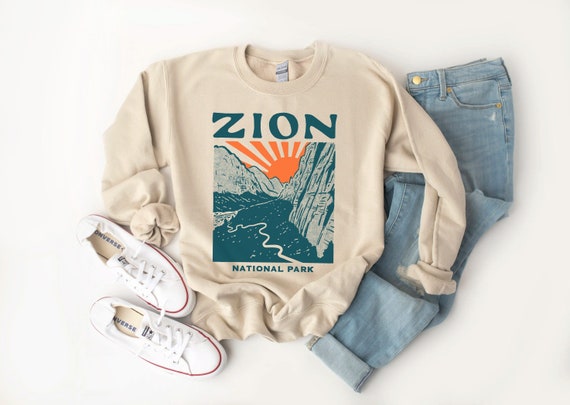 Zion National Park Tee Vintage Mountain Sunset Gift Zion National Park Tee Vintage Mountain Sunset Gift