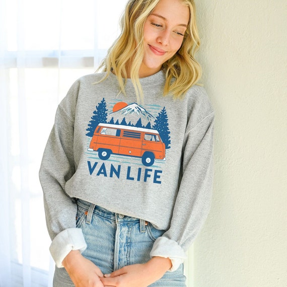 Van Life Sport Gris Vintage Sudadera - Etsy España