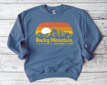 Rocky Mountain Sweatshirt - National Park Colorado Vintage Retro Unisex Crewneck
