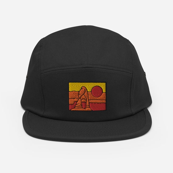 Arches National Park Hat, Moab Utah Embroidered Five Panel Cap