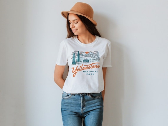 Vintage Yellowstone T-shirt National Park Unisex Tee
