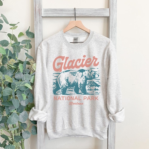 Vintage Retro Glacier National Park, Montana Bear T Shirt Vintage Retro Glacier National Park, Montana Bear T Shirt