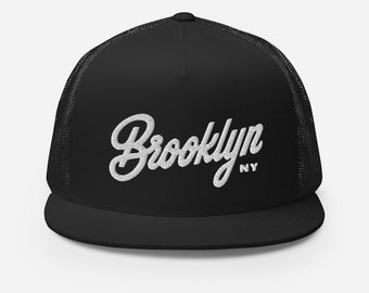 Klassieke Brooklyn New York NY Black Trucker Cap